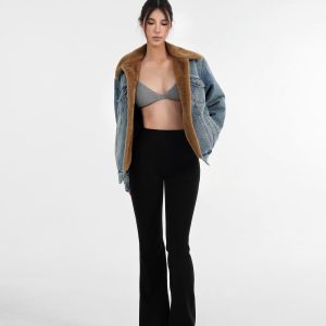 Basic Knitted Bikini with Adjustable Shoulder Straps - Summer Essential Swimwear in Trendy Knit Design