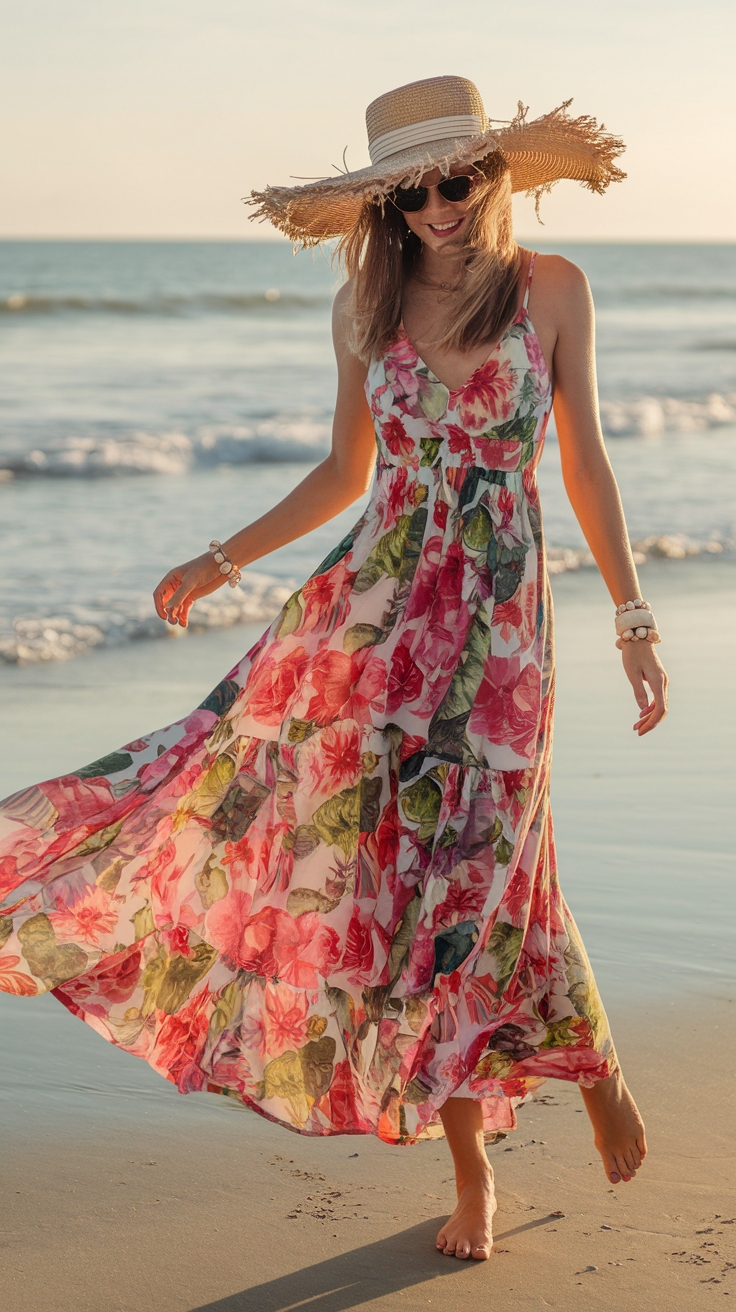 Stylish Beach Maxi Dresses for Summer Vibes outfit idea