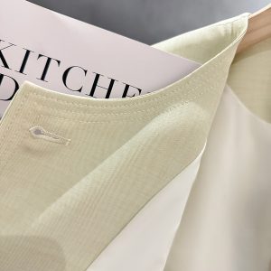 Beige French-Style Lightweight Women's Summer Jacket, Casual High-End Short Top for 2025 Street Style Fashion