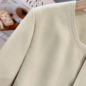 Beige French-Style Lightweight Women's Summer Jacket, Casual High-End Short Top for 2025 Street Style Fashion