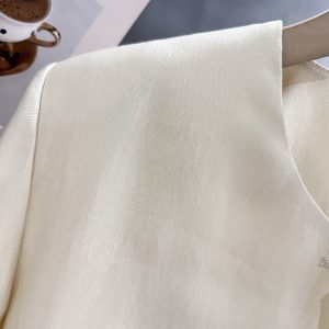 Beige Thin Blazer for Women - Chic Short Summer Jacket, Exquisite Gentlewoman Style 2025