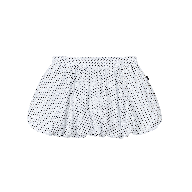 Black and White Peplum Ballerina Midi Skirt for Women with Elastic Waist and Safety Shorts - Summer Fashion Essential