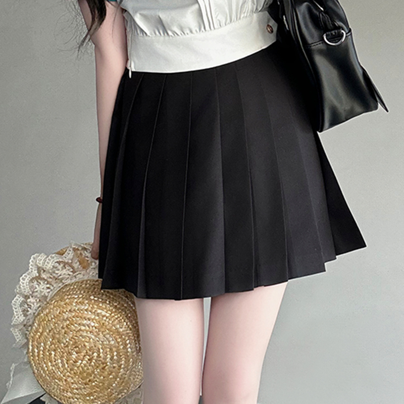 Black and White Plaid Women's Short Sleeve Sailor Suit - Summer JK Uniform with Navy Collar, Pudding Bear Inspired College Style Black and White Plaid Women's Short Sleeve Sailor Suit - Summer JK Uniform with Navy Collar, Pudding Bear Inspired College Style