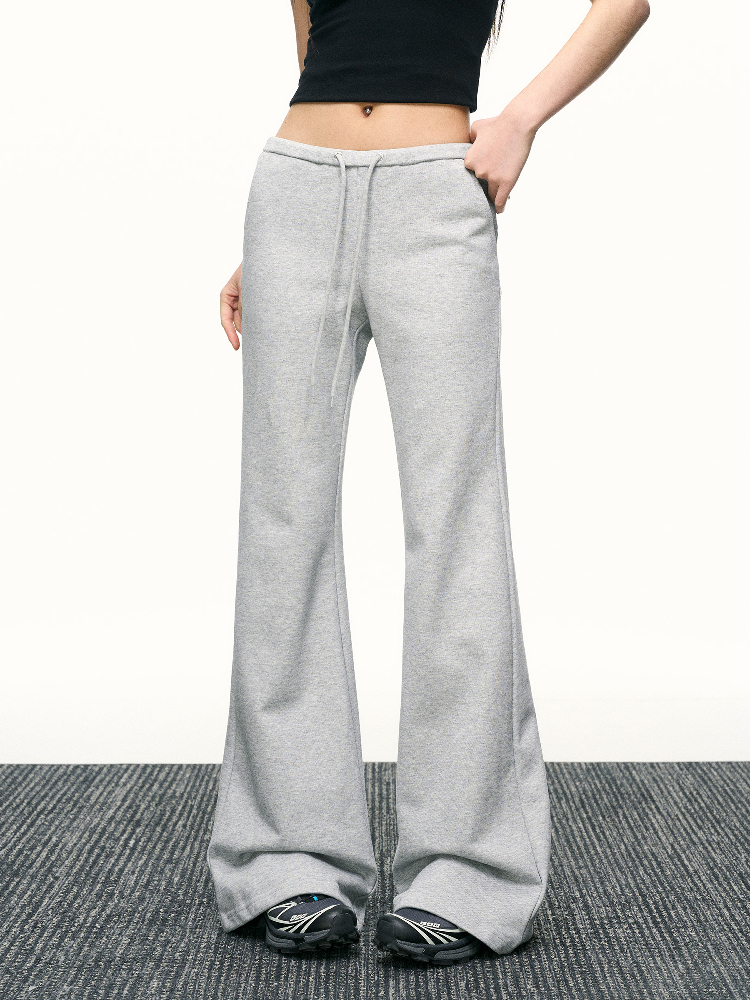 Black High-Waisted Drawstring Flared Casual Pants for Women - Sexy Slimming Wide-Leg Design, Versatile Spring Fashion Black High-Waisted Drawstring Flared Casual Pants for Women - Sexy Slimming Wide-Leg Design, Versatile Spring Fashion