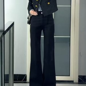 Black Plus Size High-Waisted Flared Jeans for Curvy Figures - Non-Skinny Bell-Bottoms in 2025 Trendy Style