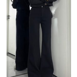 Black Plus Size High-Waisted Flared Jeans for Curvy Figures - Non-Skinny Bell-Bottoms in 2025 Trendy Style