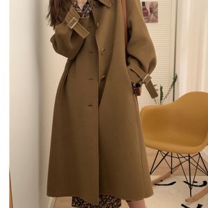 Black Reversible Cashmere Coat for Women - High-End Wool Outerwear for Autumn & Winter 2024, Petite Sizes, Stylish and Versatile