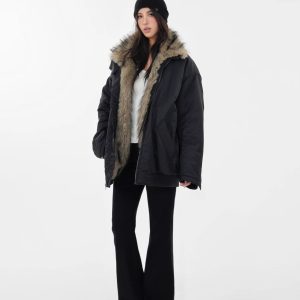 Black Stretchy Mid-Low Waist Flared Denim Pants for Women - Trendy Y2K Style Jeans