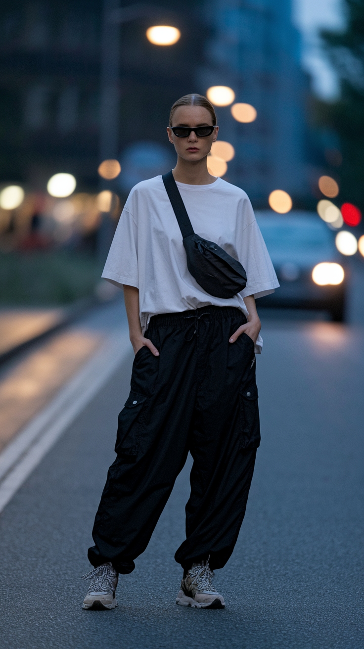 Create a Trendy Black Baggy Cargo Pants Outfit Today outfit idea