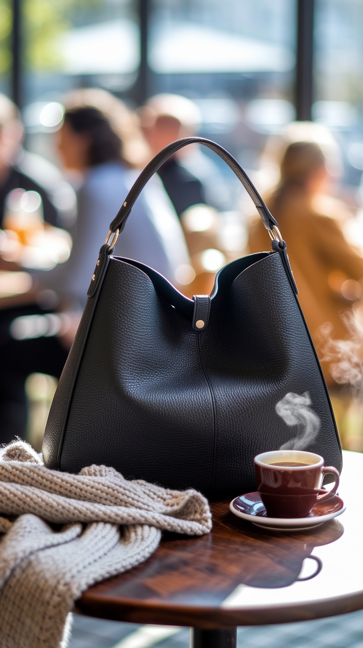 Choosing the Best Black Leather Shoulder Bag for You outfit idea