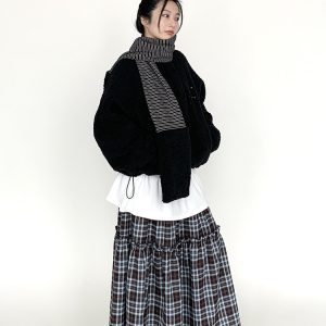 Blackcurrant Cookie Double-Sided Lamb Wool Cotton Coat - Quilted College Style Autumn Winter Outerwear