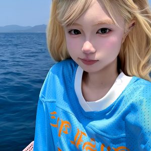 Blue American Retro Mesh Jersey T-Shirt for Women, Summer Short Sleeve Loose Fit V-Neck Top, Outdoor Sports Style