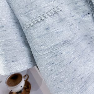 Blue Lightweight Chanel-Style Blazer for Women - Stylish Summer Top from 2025 Collection, Gentle and Youthful Design