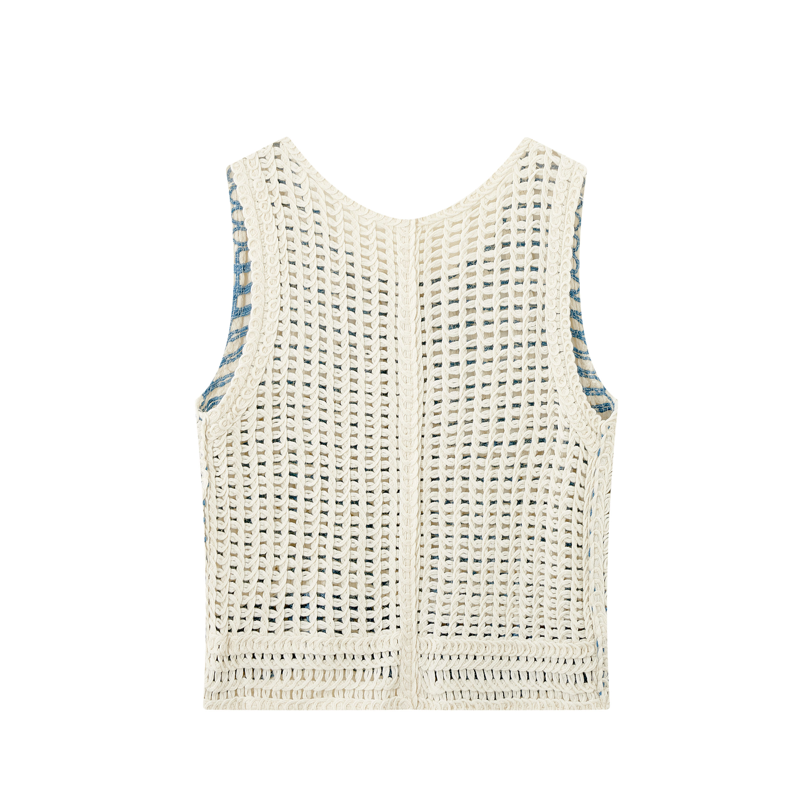 Bohemian Crochet Sleeveless Vest for Women - Loose Slim Fit Hollow Out Waistcoat for Summer Vacation Style