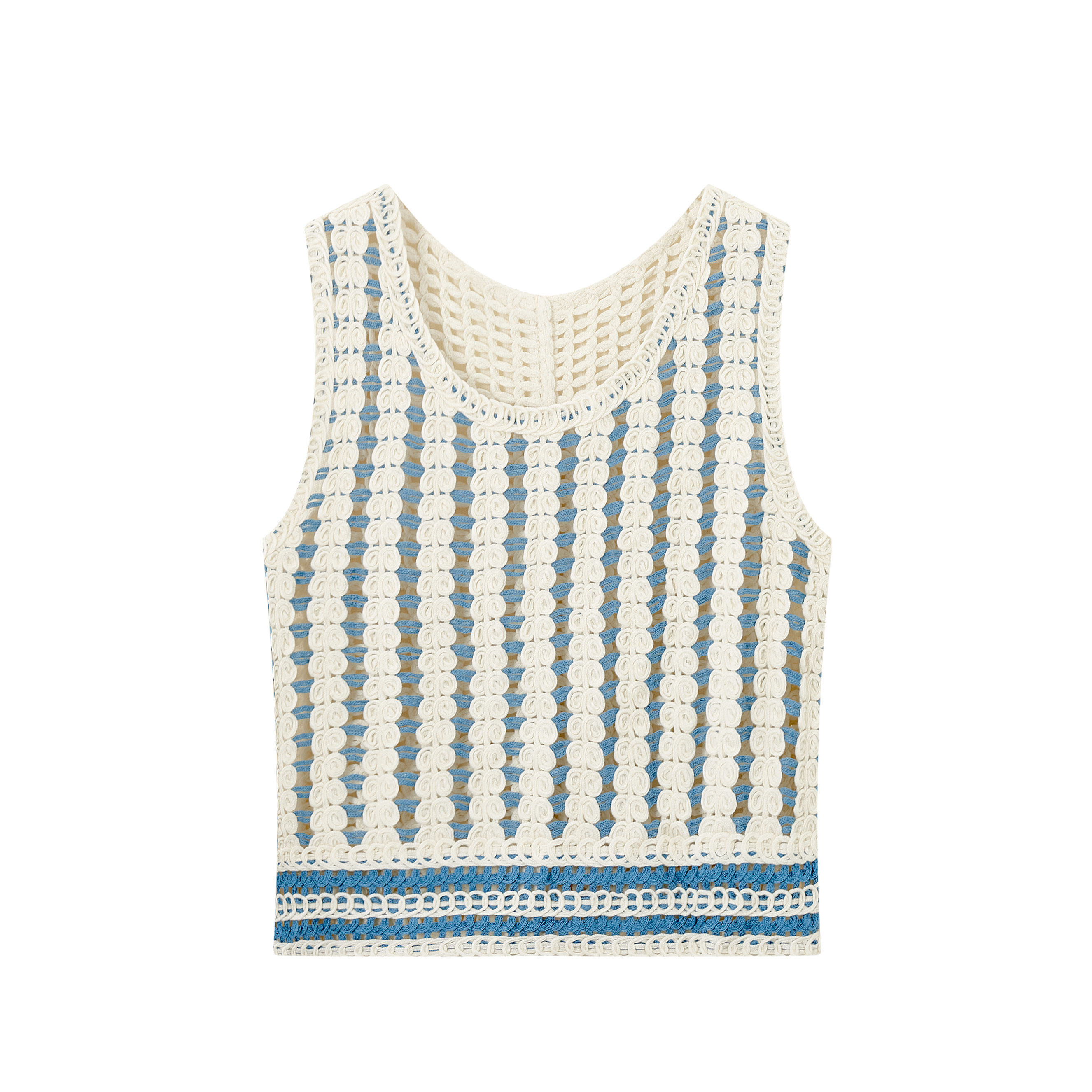 Bohemian Crochet Sleeveless Vest for Women - Loose Slim Fit Hollow Out Waistcoat for Summer Vacation Style