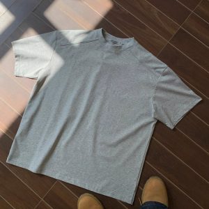 Boxy Deconstructed Short-Sleeve T-Shirt for Men and Women - American Style Casual Loose Fit Summer Top