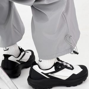 Breathable Black Cushioning Hiking Shoes for Men, Non-Slip Outdoor Walking and Running Commuter Shoes, Comfortable Sports Footwear