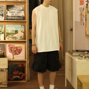 Breathable Loose-Fit Sleeveless Men's T-Shirt Vest for Youth Sports & Outdoor Activities, Casual Summer Wear