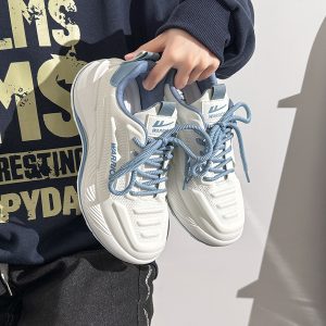 Breathable Mesh Casual Sports Shoes for Men - Summer Soft Sole Height-Increasing Minimalist Dad Sneakers - Popular Little White Shoes