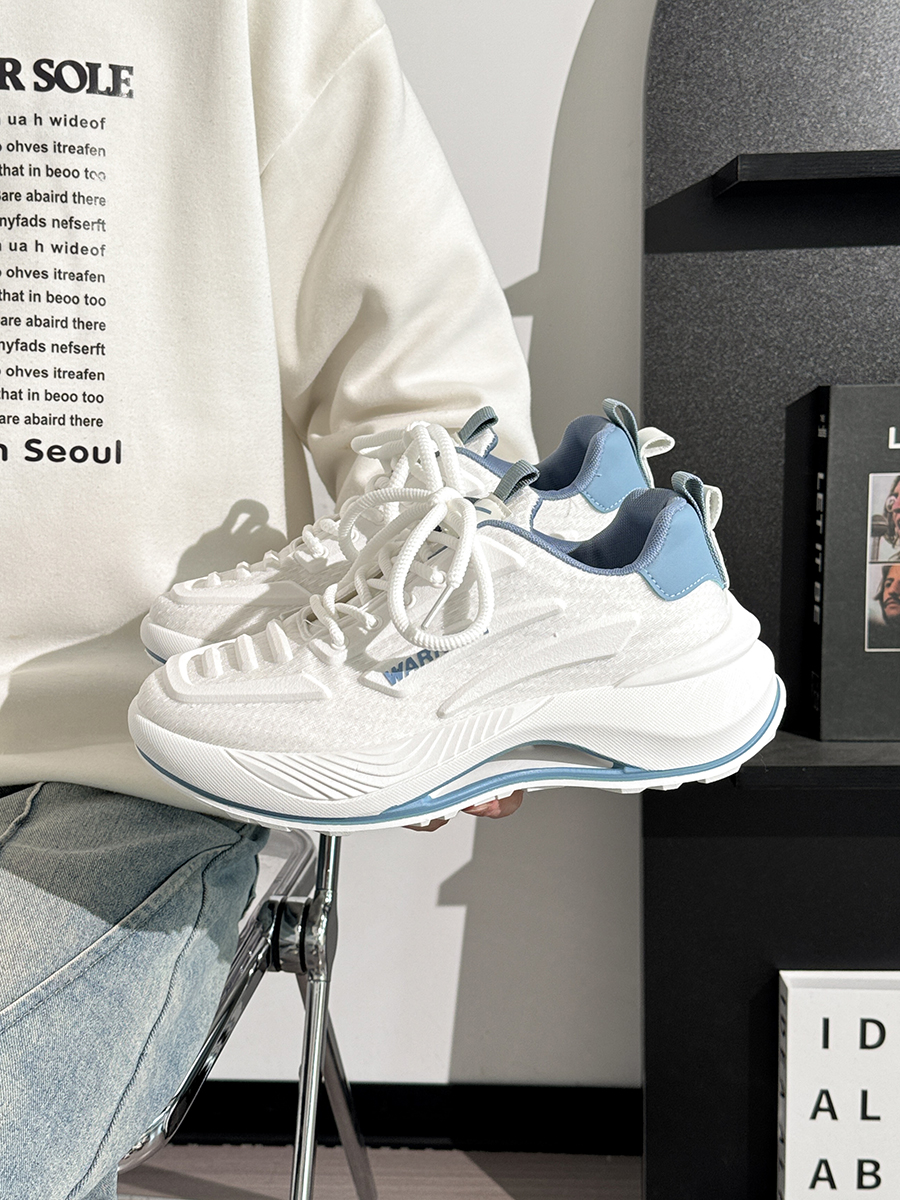 Breathable Mesh Casual Sports Shoes for Men - Summer Soft Sole Height-Increasing Minimalist Dad Sneakers - Popular Little White Shoes Breathable Mesh Casual Sports Shoes for Men - Summer Soft Sole Height-Increasing Minimalist Dad Sneakers - Popular Little White Shoes