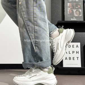 Breathable Mesh Casual Sports Shoes for Men - Summer Soft Sole Height-Increasing Minimalist Dad Sneakers - Popular Little White Shoes