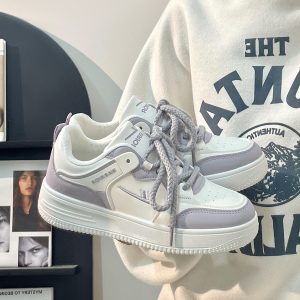 Breathable Mesh Flat Shoes for Women - Trendy Purple Taro Sports Sneakers for Summer 2025, Niche Style