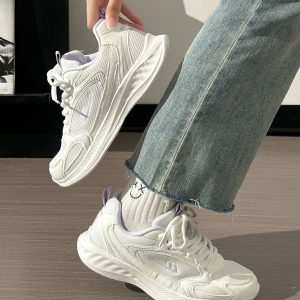 Breathable Mesh Running Sneakers for Women - Lightweight Shock-Absorbing Sports Shoes for Summer 2025, Soft-Soled Couple's Footwear