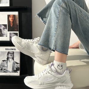 Breathable Mesh Running Sneakers for Women - Lightweight Shock-Absorbing Sports Shoes for Summer 2025, Soft-Soled Couple's Footwear