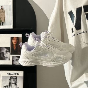 Breathable Mesh Running Sneakers for Women - Lightweight Shock-Absorbing Sports Shoes for Summer 2025, Soft-Soled Couple's Footwear