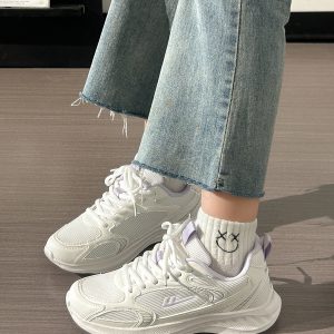 Breathable Mesh Running Sneakers for Women - Lightweight Shock-Absorbing Sports Shoes for Summer 2025, Soft-Soled Couple's Footwear