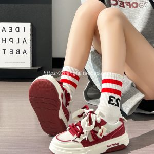 Breathable Mesh Women's Summer Shoes - Trendy Thick-Soled Platform Sneakers for Comfort and Style