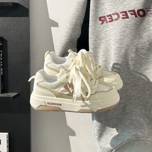 Breathable Mesh Women's Summer Shoes - Trendy Thick-Soled Platform Sneakers for Comfort and Style