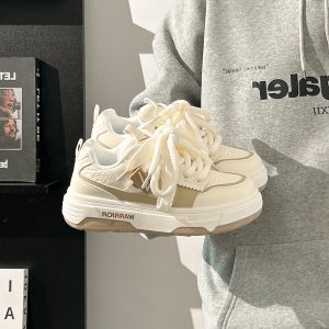 Breathable Mesh Women's Summer Shoes - Trendy Thick-Soled Platform Sneakers for Comfort and Style