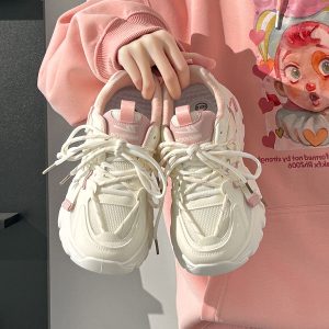 Breathable Thick-Soled Dad Shoes for Women, Original Mesh Design, Stylish Niche Sports Footwear, Summer 2025 Trend