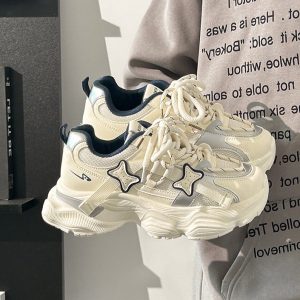 Breathable Thick-Soled Dad Shoes for Women, Original Mesh Design, Stylish Niche Sports Footwear, Summer 2025 Trend