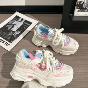 Breathable Thick-Soled Dad Shoes for Women, Original Mesh Design, Stylish Niche Sports Footwear, Summer 2025 Trend