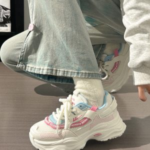 Breathable Thick-Soled Dad Shoes for Women, Original Mesh Design, Stylish Niche Sports Footwear, Summer 2025 Trend