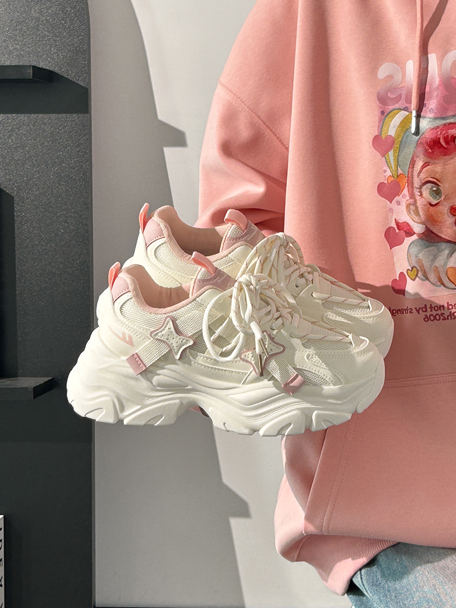 Breathable Thick-Soled Dad Shoes for Women, Original Mesh Design, Stylish Niche Sports Footwear, Summer 2025 Trend Breathable Thick-Soled Dad Shoes for Women, Original Mesh Design, Stylish Niche Sports Footwear, Summer 2025 Trend