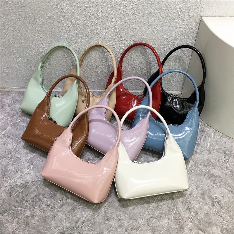 Bright Color Handheld Mini Handbag - Trendy Textured Fashionable Minimalist Niche Design Small Bag