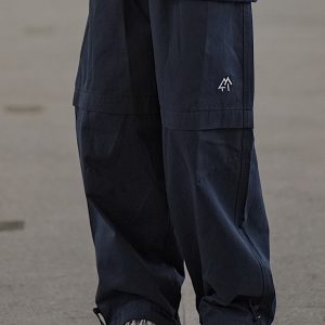 Brown Loose Straight-Leg Work Pants for Men - Japanese Casual American Retro Baggy Cargo Trend