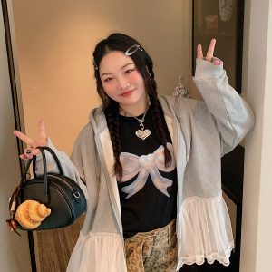 Butterfly Knot Short Sleeve T-Shirt for Women, Plus Size, Round Neck, Regular Fit, Black Top, 2025 Spring Summer Fashion