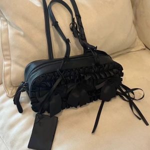 Butterfly Knot Underarm Tote Bag - Pleated Shoulder Bag for Commuters, 2025 Style Boston Handbag