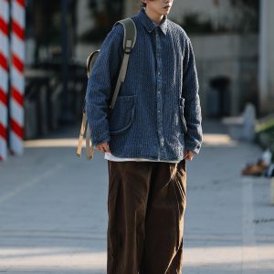 Casual Japanese-Style Pleated Cargo Pants for Men - Trendy Loose-Fit Design with Elastic Waistband and Drape