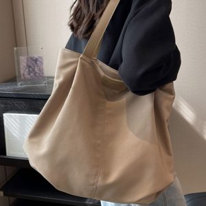 Casual Large-Capacity Women's Shoulder Bag - Versatile Commuter Tote for College Students