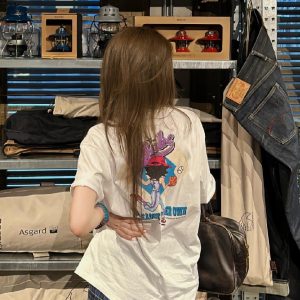 Casual Loose Fit Cartoon Print Short Sleeve T-Shirt for Summer - Versatile Pure Cotton Tee for Sweet Fun Style