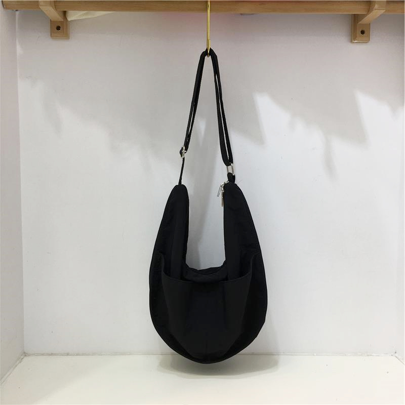 Casual Nylon Canvas Dumpling Bag in Japanese and Korean Style for Commuting - Small Crossbody Shoulder Bag