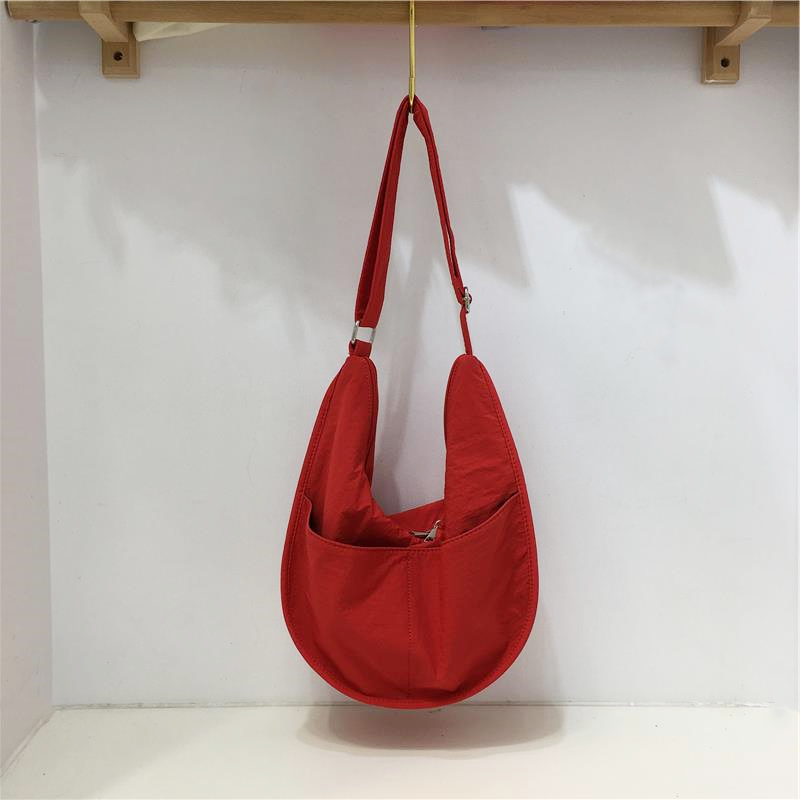 Casual Nylon Canvas Dumpling Bag in Japanese and Korean Style for Commuting - Small Crossbody Shoulder Bag Casual Nylon Canvas Dumpling Bag in Japanese and Korean Style for Commuting - Small Crossbody Shoulder Bag