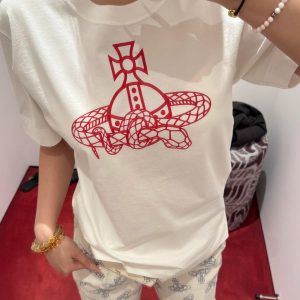 Casual Printed Snake T-Shirt for Women - Loose Fit, Round Neck, Pure Cotton - 25SS South Korea INS Limited Edition