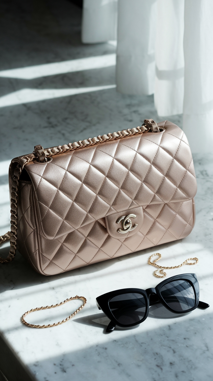 The Allure of Chanel Metallic Bag Styles outfit idea