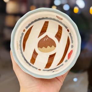 Charming 5-Inch Ceramic Rice Bowl for Girls, High-Quality Ice Cream Dessert Bowl, Sweet Soup Bowl for Everyday Use